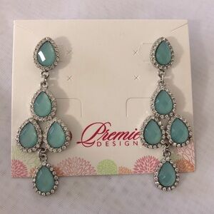 Premier Designs Green Chandelier Earrings